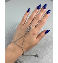 Mavi Şerit Boncuk Çelik Şahmaran - Sahmar0080