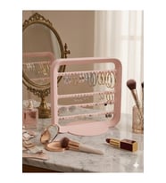 Zarif Modern Küpe Standı, Pembe Takı Düzenleyici, Takı Standı , Küpe askısı , 4 bölmeli Organizer