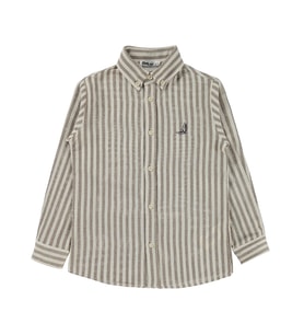 Civil Boys Çizgili Basic 6-9 Yaş Gömlek - Kahve