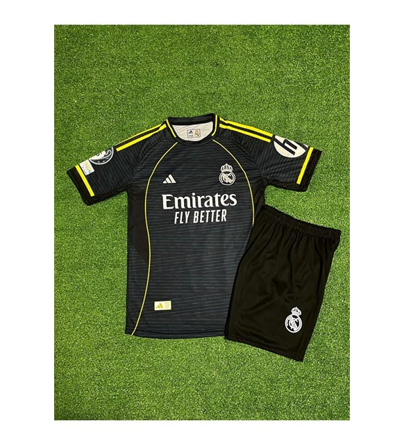 Real Madrid 2025/26 Sezonu Vini Jr Deplasman Çocuk Forması (Gri)