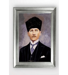 Gümüş Çerçeveli Atatürk Tablo a598