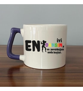 En İyi Dansın Baskılı Kadınlar Günü Mor Kulplu D Kupa
