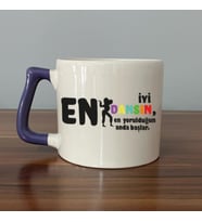 En İyi Dansın Baskılı Kadınlar Günü Mor Kulplu D Kupa