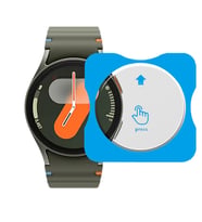 Samsung Watch 5 44mm Uyumlu Kolay Takılabilir Takma Aparatlı Temperli Cam Ekran Koruyucu (Renksiz)