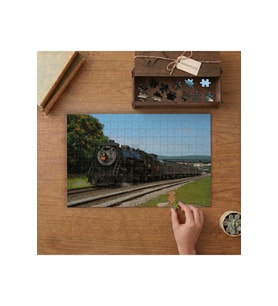 Nostaljik Tren - Lokomotif Tasarımı 240 parça Ahşap Puzzle Ahşap Kutuda MP05950