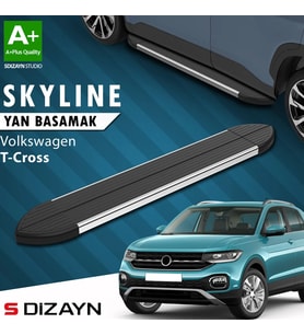 S-Dizayn VW T-Cross Skyline Krom Yan Basamak 173 Cm 2019-2023 A+ Kalite