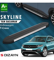S-Dizayn VW T-Cross Skyline Krom Yan Basamak 173 Cm 2019-2023 A+ Kalite