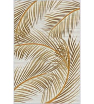 Eliana Home Baskılı, Yıkanabilir Kaymaz Taban Salon Halısı LNA0358 100x150 cm (Sarı)
