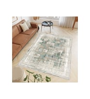 Rovigo Home Dijital Baskı Yıkanabilir Kaymaz Taban Salon Halısı RVG0525 (Yeşil)