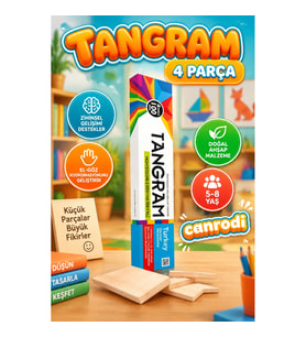 Redka T Tangram Ahşap Zekâ Oyunu – 4 Parça ile 100 Farklı Şekil