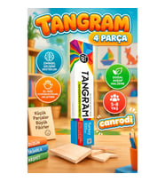 Redka T Tangram Ahşap Zekâ Oyunu – 4 Parça ile 100 Farklı Şekil