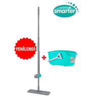 SMARTER EASY TABLET MOP YEŞİL + PRATİK TEMİZLİK KOVASI MİKROFİBER PASPAS TEMİZLİK SETİ