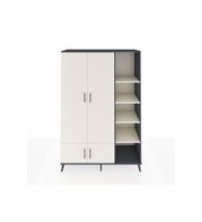Hyperion Gardrop 6 Raflı 4 Kapaklı Tek Askılı 132x44x195 Antrasit-Aytaşı