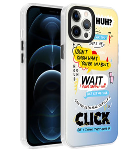 Apple iPhone 12 Pro Max Kılıf Desenli Dragon Sert Kılıf Kelimeler