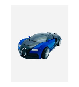 Robota Dönüşebilen Bugatti Araba Mavi Renk