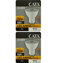 (2 Adet) Cata 8W (50W) 6500K (Beyaz Işık) GU10 Duylu Led Spot Ampul