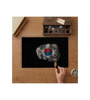 Güney Kore Bayrağı- Tekvando - Spor Tasarımı 240 parça Ahşap Puzzle Ahşap Kutuda MP00134