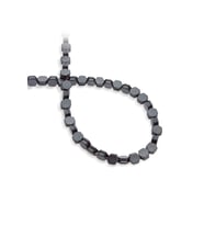 Hematit Doğal Taş Mat Füme Altıgen Kesim 7x4mm Dizi