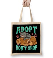 Adopt Don t Shop Cat & Dog Bez Çanta Uzun Saplı