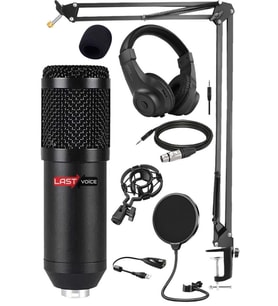 Lastvoice BM800K Mikrofon Seti (Stand Filtre 7.1 Ses Kartı Kulaklık)