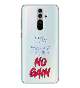 Xiaomi Redmi Note 8 PRO Uyumlu Fitness Tasarımlı Şeffaf Telefon Kılıfı