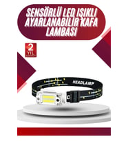 Yüksek LED'li Şarjlı ve Sensörlü LED Kafa Lambası Kamp Lambası