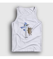 Presmono Unisex Beyaz Pointing Mordecai And Rigby Regular Show Atlet 449570tt (Beyaz)