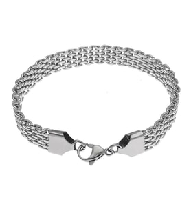 Chavin 6 mm. 20 cm. Gri Çelik Erkek Bileklik et84by-6