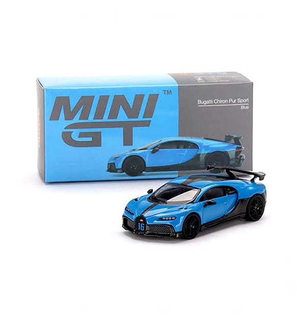 Mini GT 1:64 Bugatti Chiron Pur Sport Blue