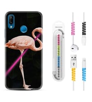 Huawei P20 Lite Mate 10 20 Lite Pro P40 Lite KılıfKablo Koruma Spiral Silikon Line Filamingo 1776
