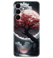 Samsung Galaxy S25 FE Kılıf Boutique Baskılı Resimli Ağaç ve Ay Pcode -057