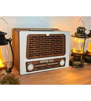 Nostaljik Radyo Görünümlü Ahşap Kumbara Dekoratif & Fonksiyonel Tasarım