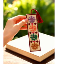 Filistin Nakışlı Kumaş Kitap Ayracı (Tatreez) 16x5 cm