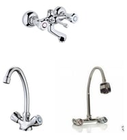 ARÇE Klasik Çevirmeli Banyo + Kuğu Evye Ve Spiralli Lavabo Bataryası