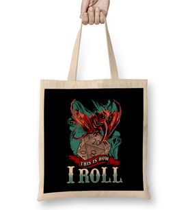 This Is How I Roll RPG Tabletop Gaming Dice Pun Bez Çanta Uzun Saplı