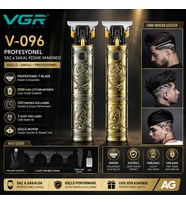 V-096 Profesyonel T-Blade Saç Sakal Kesme Makinesi 2000 mAh Şarjlı Kablosuz Erkek Tıraş Makinesi