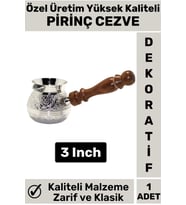 Özel Yüksek Kalite Isı İletkeni Kolay Temizlenir Estetik Dekoratif Türk Kahvesi Pirinç Cezve 3 Inch