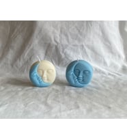 Soya Wax 2'li Bebek Mavisi-Beyaz Güneş ve Ay Set Mum