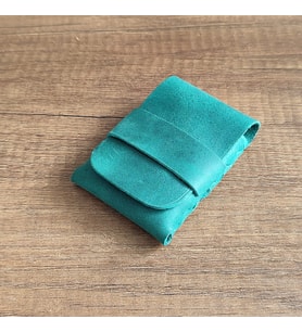 Sumerian Minimalist Deri Kartlık Yeşil (Anahtarlık Hediye )