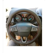 Ford Focus 3 Kırmızı İpli Deri Dikmeli Direksiyon Kılıfı (10.5cm)