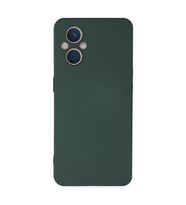 Oppo Reno 7 Lite Kılıf Nano İçi Kadife Silikon - Koyu Yeşil
