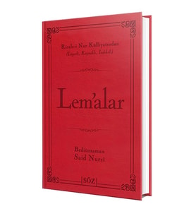 Lem'alar - Lügatlı - Risale-i Nur (Orta Boy  - Termo Deri) Çanta Boy Söz Yayınevi (Kırmızı)