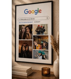 Kişiye Özel Google Temalı Arama Motoru Fotoğraflı Çerçeve