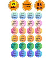 24 Adet - Renkli Güzel Günlerde Kullanın Sticker - Paketleme Sticker - Tebrik Etiketi - Hediye Stick (Pembe)