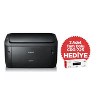 CANON i-SENSYS LBP6030B, Lazer Yazıcı (Siyah), Orjinal 2adet CRG725 Toner Hediyeli (Dakikada 18 Sayfa)