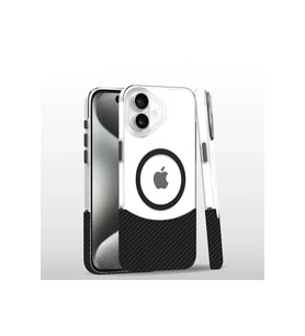 iPhone 16 Plus Carbon Puzzle Magsafe Kapak - Siyah-2