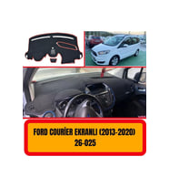 Ford Courier (2013-2020) Ekranlı Ön Örtüsü Göğüs Panel Torpido Koruma Koruyucu Kılıfı Halısı
