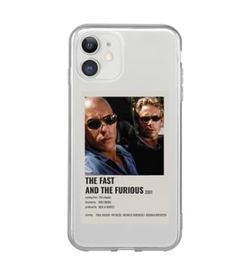 Iphone 11 Uyumlu Hızlı ve Öfkeli Minimalist Poster Desenli Şeffaf Telefon Kılıfı