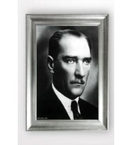 Gümüş Çerçeveli Atatürk Tablo a173