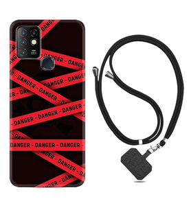 INFINIX Hot 8 9 10 11S Hot 10 Play 10T Kılıf Boyun Askılı Silikon Danger 1372